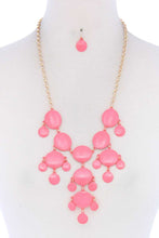 Load image into Gallery viewer, Brushed Oval Shape Dangle Metal Necklace