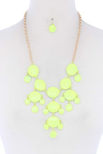 Load image into Gallery viewer, Brushed Oval Shape Dangle Metal Necklace