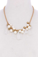 Load image into Gallery viewer, Black And Gold Balls With Tassel Statement Necklace