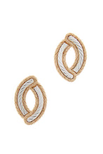 Load image into Gallery viewer, Oval Shape Metal Post Earring