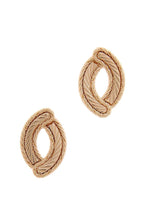 Load image into Gallery viewer, Oval Shape Metal Post Earring