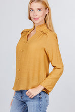 Load image into Gallery viewer, V-neck Button Down Woven Top