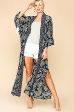 Load image into Gallery viewer, Mix-printed Open Front Kimono With Side Slits