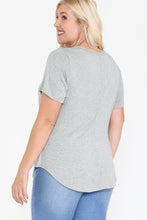 Load image into Gallery viewer, Usa Tour Graphic Round Hem Short Sleeve Top