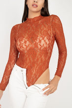 Load image into Gallery viewer, Sheer Floral Lace Bodysuit