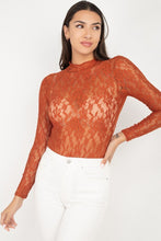 Load image into Gallery viewer, Sheer Floral Lace Bodysuit