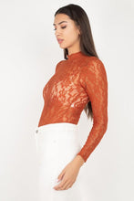 Load image into Gallery viewer, Sheer Floral Lace Bodysuit