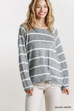 Load image into Gallery viewer, Striped Round Neck Long Sleeve Top