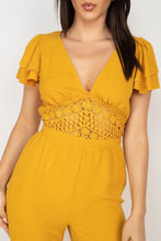Load image into Gallery viewer, V-neck Lace Jumpsuit