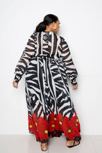 Load image into Gallery viewer, Zebra Printed Maxi Dress