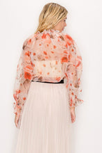 Load image into Gallery viewer, Floral Print Ruffled Organza Top
