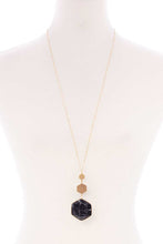 Load image into Gallery viewer, Marbling Natural Stone Pendant Long Necklace