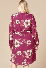 Load image into Gallery viewer, Floral Woven Button-down Collared Shirt Dress
