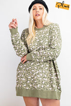 Load image into Gallery viewer, Leopard Printed Terry Knit Dress