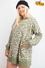 Load image into Gallery viewer, Leopard Printed Terry Knit Dress