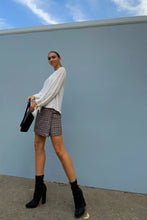 Load image into Gallery viewer, White Bateau Neck Relaxed Fit Tassel Tie Detail Long Sleeve Blouse