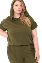 Load image into Gallery viewer, Camouflauge Detailed Jogger Plus Size Set