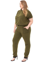 Load image into Gallery viewer, Camouflauge Detailed Jogger Plus Size Set