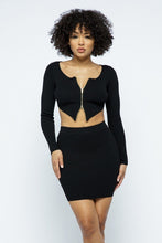 Load image into Gallery viewer, 2 Way Zipper Mini Skirt Set