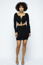 Load image into Gallery viewer, 2 Way Zipper Mini Skirt Set