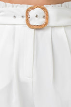 Load image into Gallery viewer, A Solid Pant Featuring Paperbag Waist With Rattan Buckle Belt