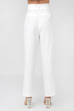 Load image into Gallery viewer, A Solid Pant Featuring Paperbag Waist With Rattan Buckle Belt