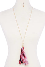 Load image into Gallery viewer, Tye Dye Fabric Tassel Necklace