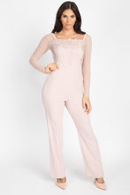 Load image into Gallery viewer, Self Tie Lace Embroidered Jumpsuit