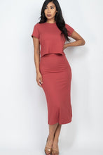 Load image into Gallery viewer, Top And Midi Skirt Set