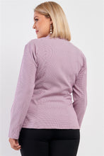 Load image into Gallery viewer, Plus Checkered Houndstooth Pattern Front Zipper Closure Jacket