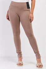 Load image into Gallery viewer, Plus Rubber Side Detail Lace Side Leg Legging Slim Pants