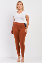 Load image into Gallery viewer, Plus Rubber Side Detail Lace Side Leg Legging Slim Pants