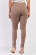 Load image into Gallery viewer, Plus Rubber Side Detail Lace Side Leg Legging Slim Pants