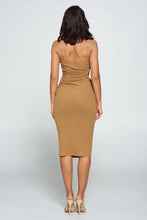 Load image into Gallery viewer, Strapless Solid Color Bodycon Dress