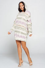Load image into Gallery viewer, Terry Brushed Print Sweater Dress
