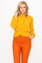 Load image into Gallery viewer, Ruffle Pleats Peplum Top
