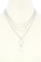 Load image into Gallery viewer, Lock Charm Metal Layered Necklace