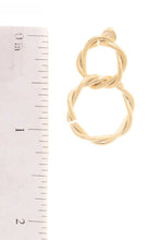 Load image into Gallery viewer, Secret Box Double Twist Metal Dangle Stud Earring