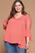 Load image into Gallery viewer, Solid Woven Babydoll Blouse