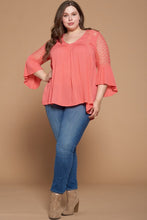 Load image into Gallery viewer, Solid Woven Babydoll Blouse