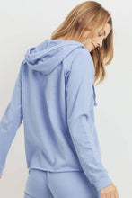 Load image into Gallery viewer, French Terry Hood With V-neck Long Sleeve Top
