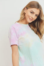 Load image into Gallery viewer, Tie Dyed Round Neck Short Sleeve Tee