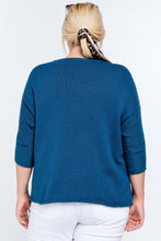 Load image into Gallery viewer, Solid Round Neck 3/4 Sleeve Sweater Top