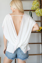 Load image into Gallery viewer, Open Back Wide Sleeve Shorsleeve Top