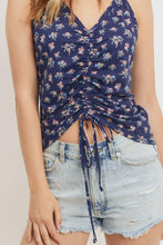 Load image into Gallery viewer, Printed Jersey Front Gathered Sleeveless Top