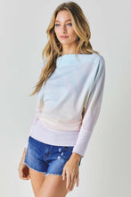 Load image into Gallery viewer, Tie Dye Knit Boatneck Elastic Hem Top