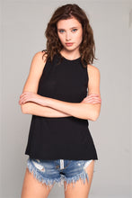 Load image into Gallery viewer, Sleeveless Crew Neck Cut-out Back Detail Longline Top