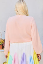 Load image into Gallery viewer, V Neck Bubble Sleeve Solid Top