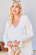 Load image into Gallery viewer, V Neck Tier Ruffle Sleeve Top