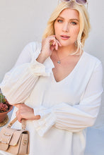 Load image into Gallery viewer, V Neck Tier Ruffle Sleeve Top